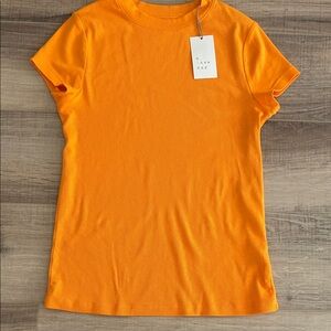A New Day Women's Bright Orange Short Sleeve Tee med: New